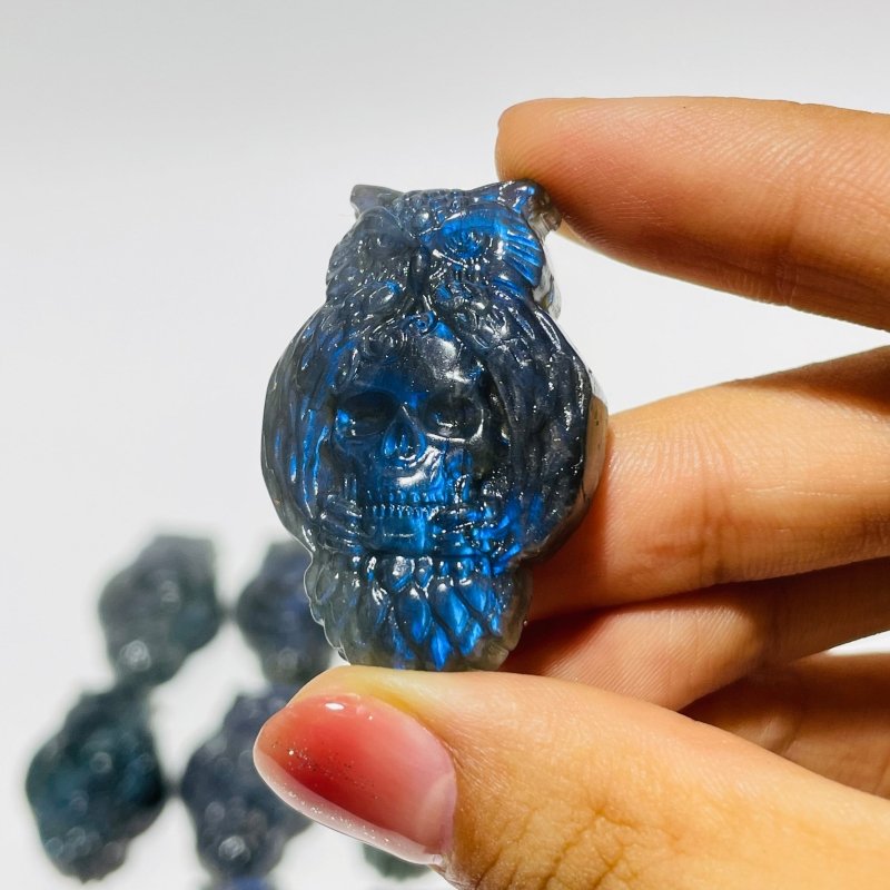 Labradorite Owl Skull Carving Wholesale -Wholesale Crystals