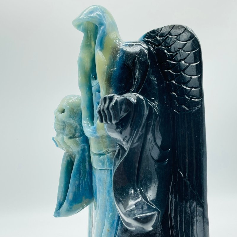 Large Trolleite Stone Death Wizard Skull Carving - Wholesale Crystals