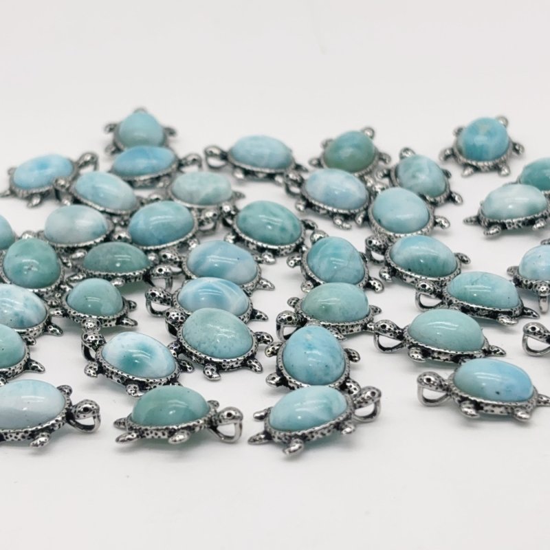 Larimar Mini Turtle Pendant Crystal Wholesale - Wholesale Crystals