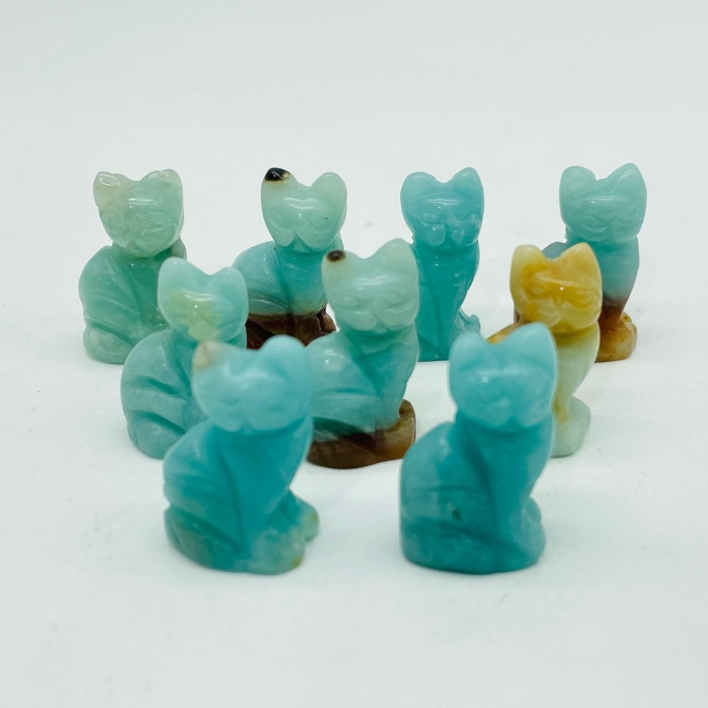 Mini Caribbean Calcite Cat Carving Wholesale -Wholesale Crystals