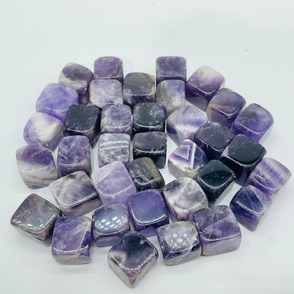 Mini Chevron Amethyst Cube Tumbled Wholesale -Wholesale Crystals