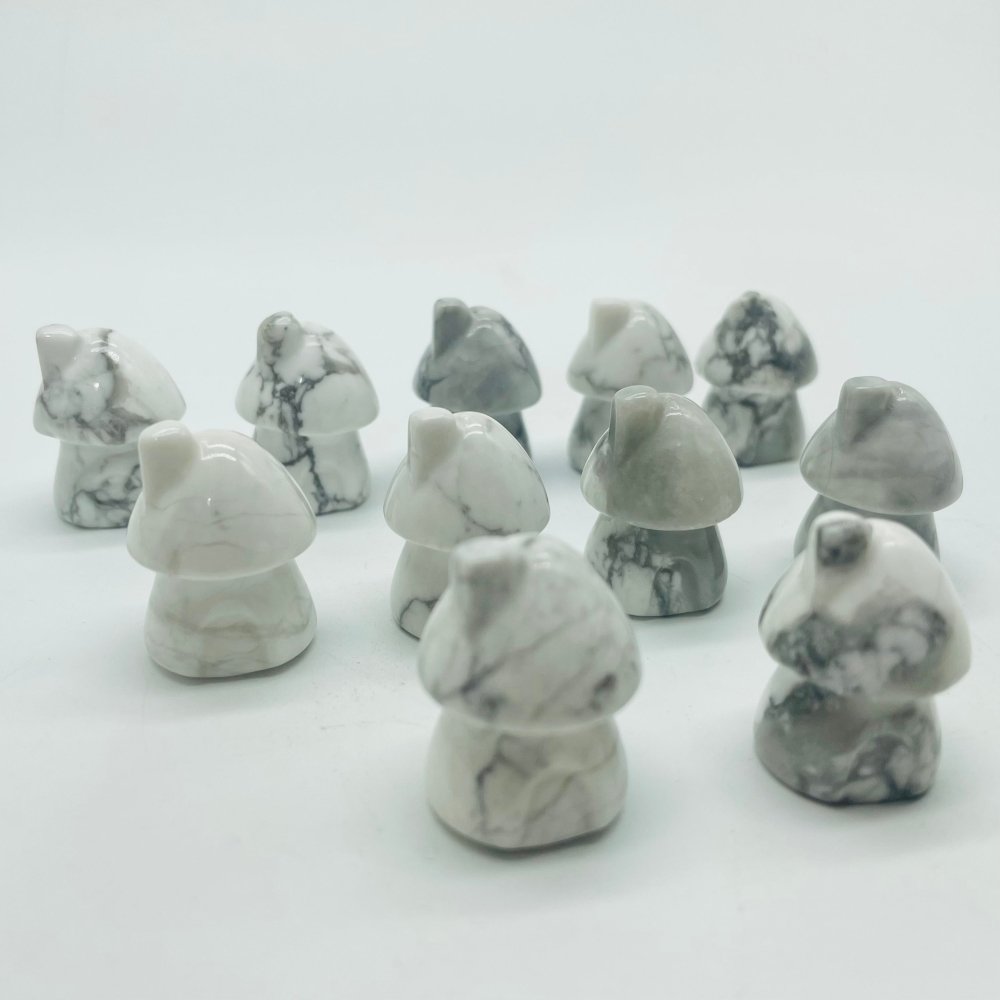 Mini Howlite Mushroom House Carving Wholesale -Wholesale Crystals