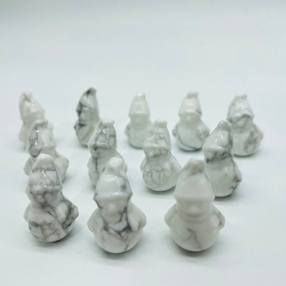 Mini Howlite Snowman Carving Wholesale -Wholesale Crystals