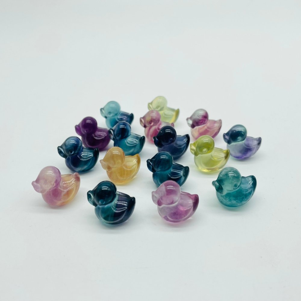 Mini Rainbow Fluorite Duck Carving Wholesale -Wholesale Crystals