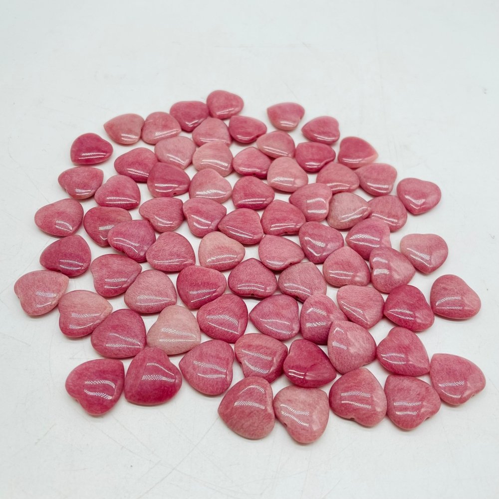 Mini Rhodonite Heart DIY Pendant Drill Hole Wholesale -Wholesale Crystals