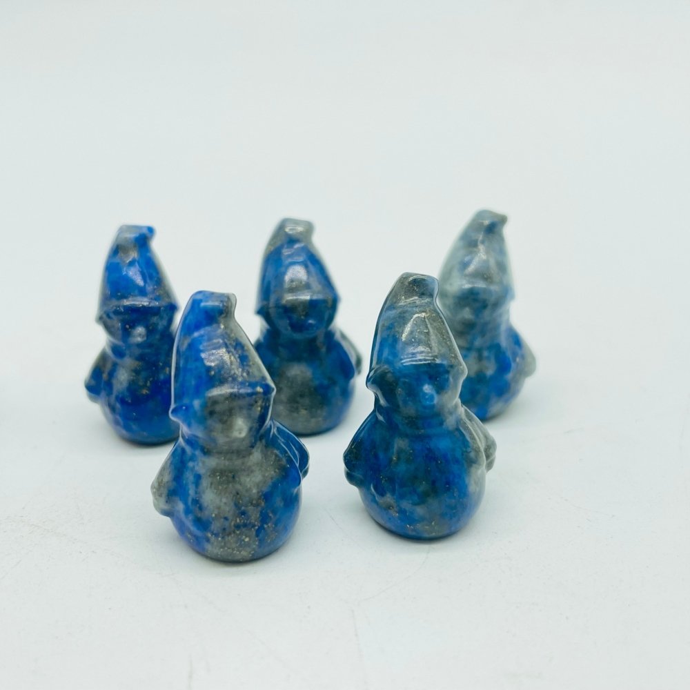 Mini Snowman Carving Wholesale Red Jasper Lapis Lazuli -Wholesale Crystals