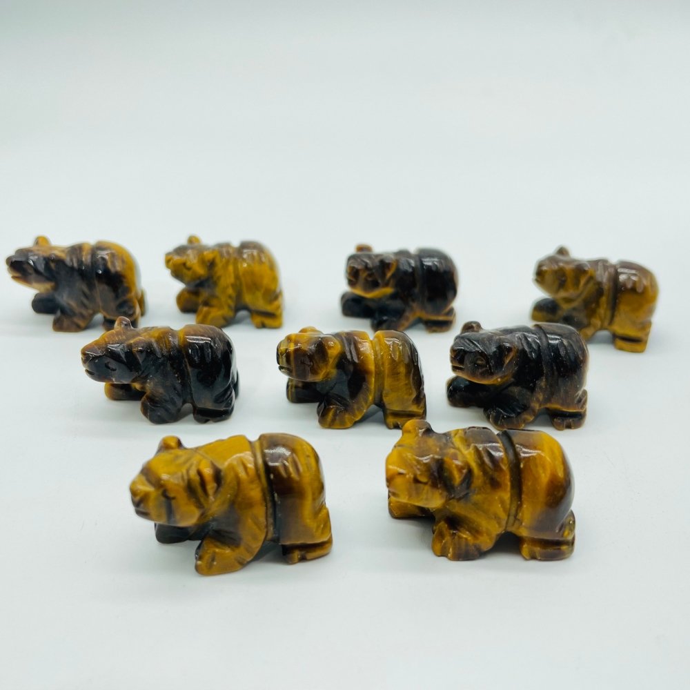 Mini Tiger Eye Polar Bear Carving Crystal Wholesale -Wholesale Crystals