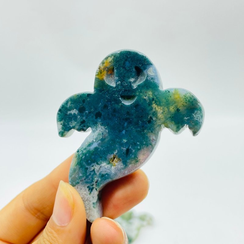 Moss Agate Ghost Carving Crystals Wholesale -Wholesale Crystals