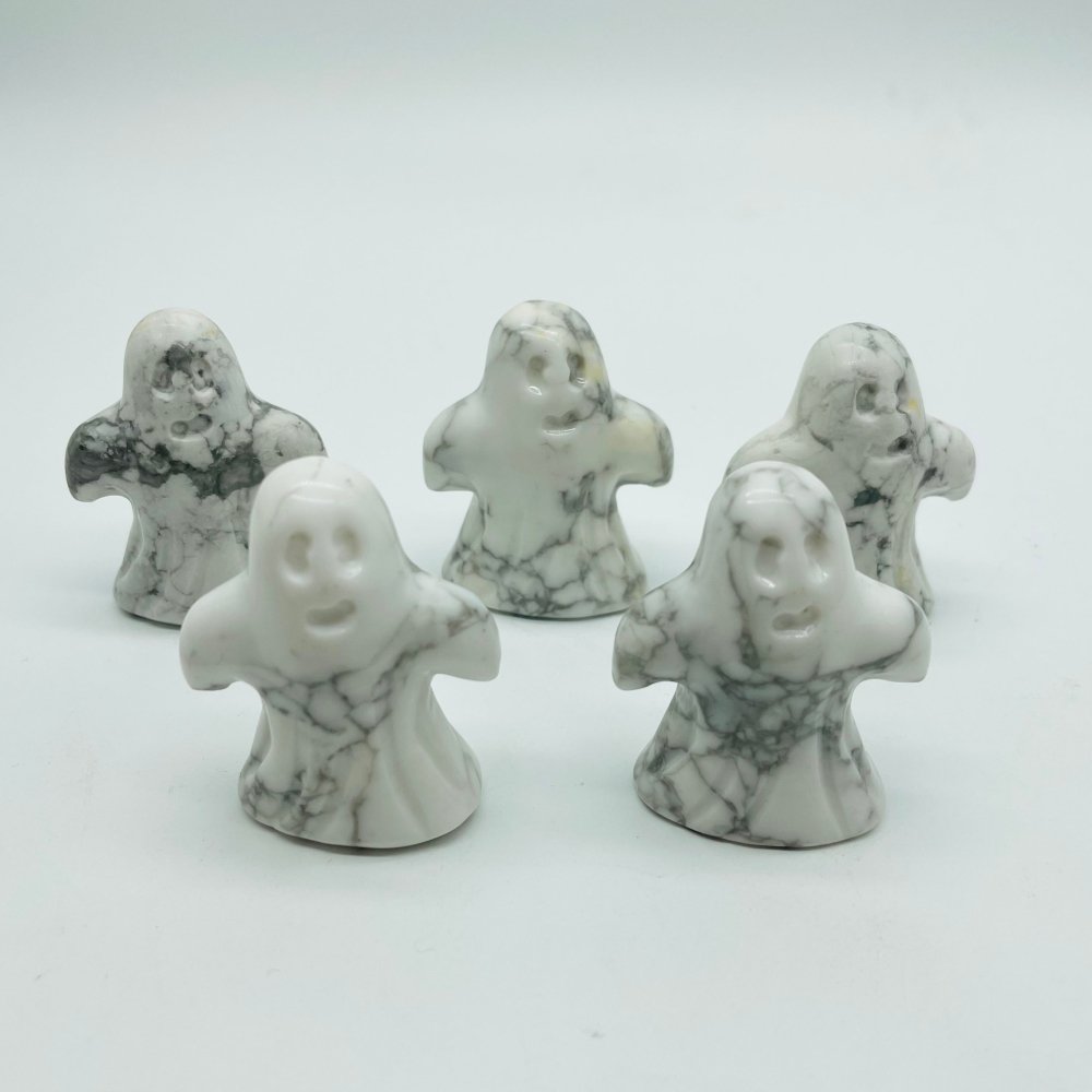 Natural Howlite Ghost Halloween Carving Wholesale -Wholesale Crystals