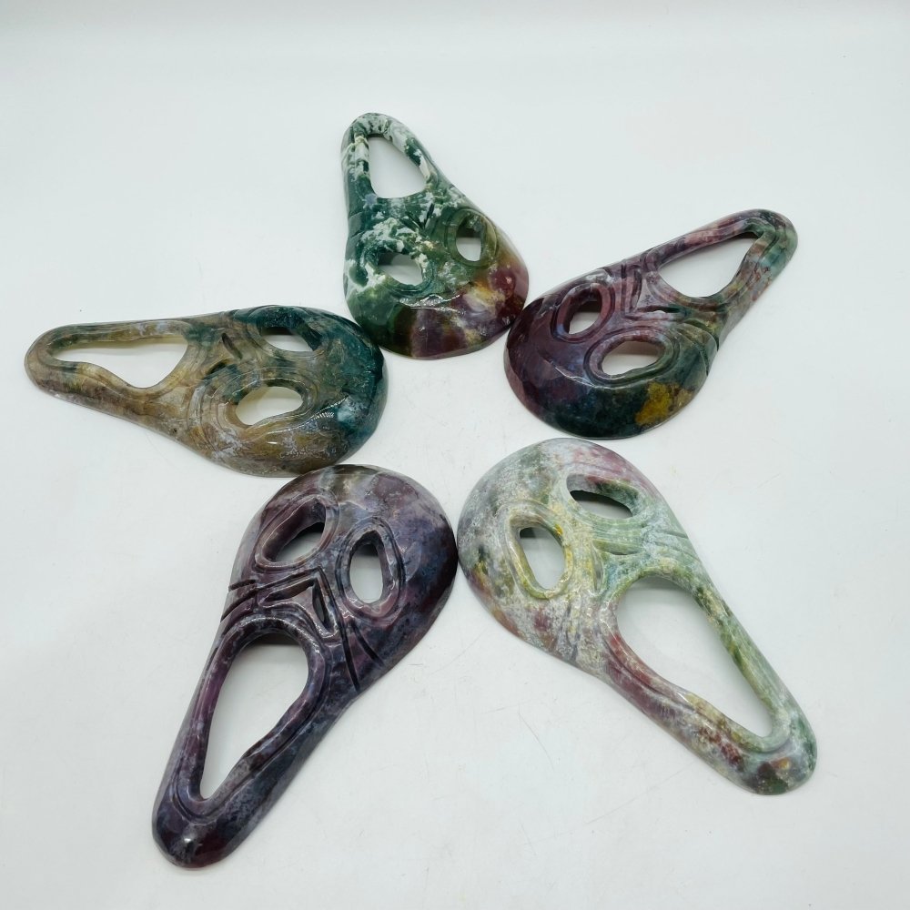 Ocean Jasper Ghost Mask Carving Halloween Wholesale -Wholesale Crystals