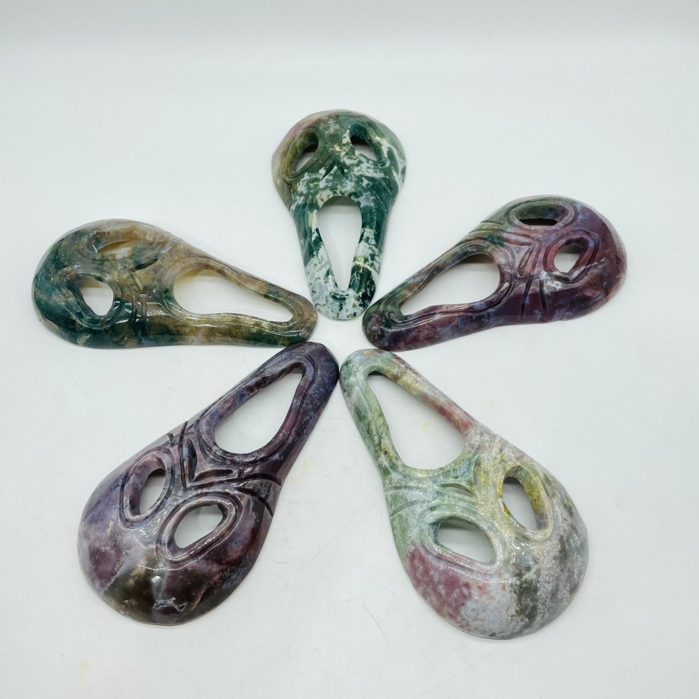 Ocean Jasper Ghost Mask Carving Halloween Wholesale -Wholesale Crystals