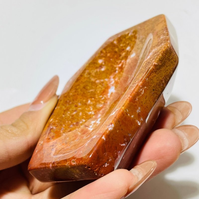 Orange Ocean Jasper Bowl Coffin Wholesale - Wholesale Crystals