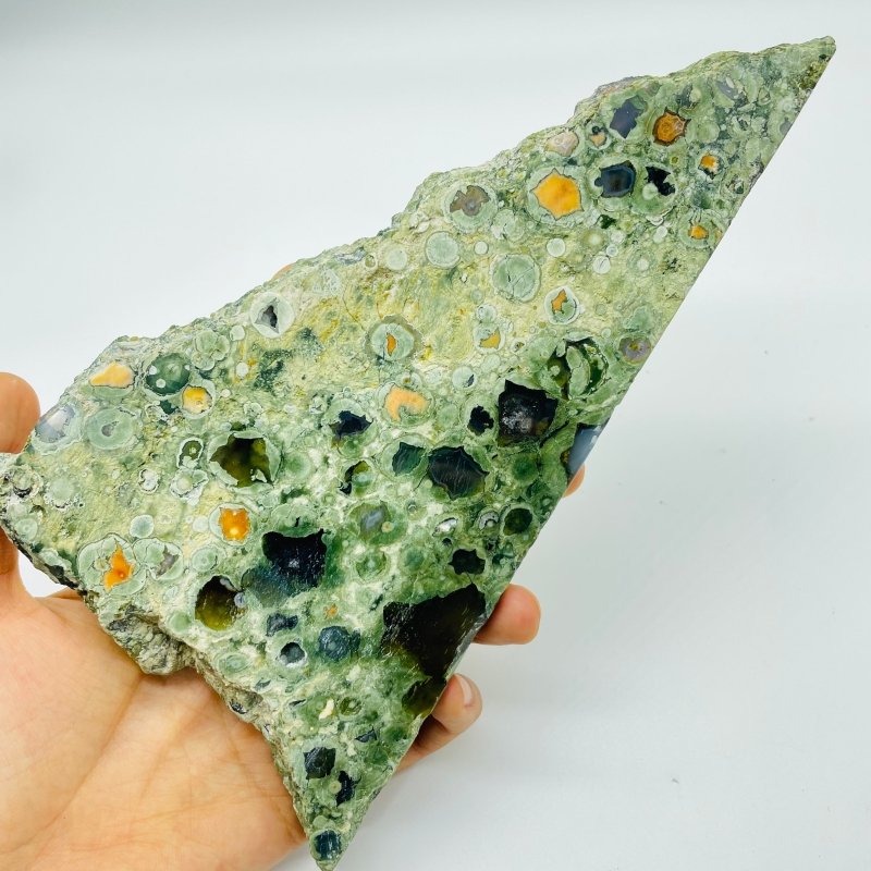 Large Peacock Eye Rain Forest Jasper Slab Wholesale -Wholesale Crystals