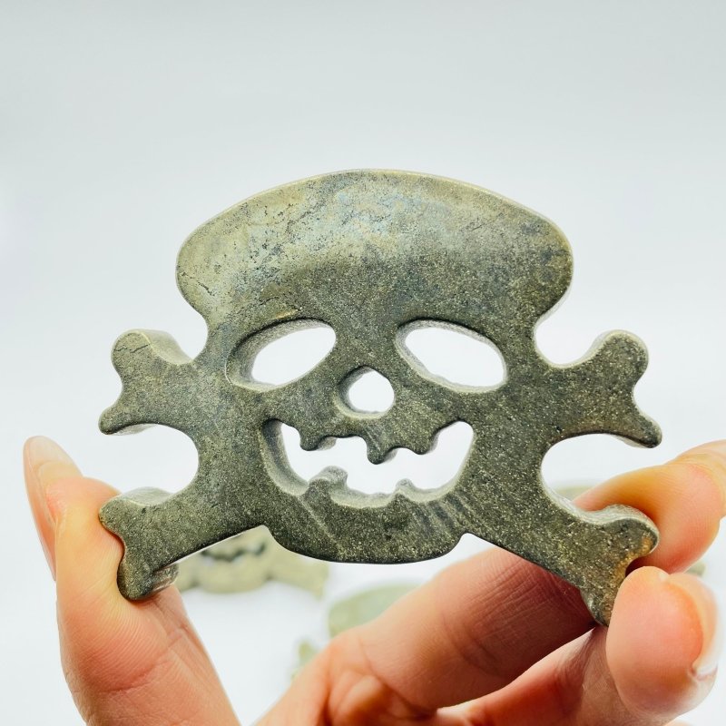 Pyrite Pirate Skull Carving Wholesale - Wholesale Crystals