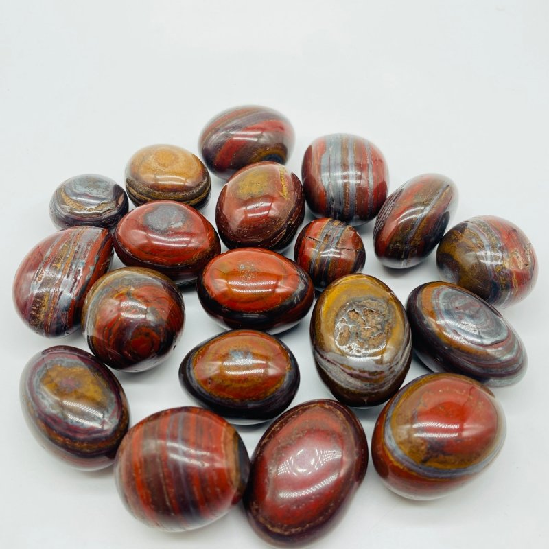 Red Yellow Tiger Eye Mixed Iron Ore Tumbled Wholesale -Wholesale Crystals
