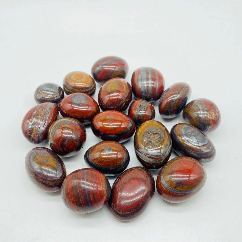 Red Yellow Tiger Eye Mixed Iron Ore Tumbled Wholesale -Wholesale Crystals