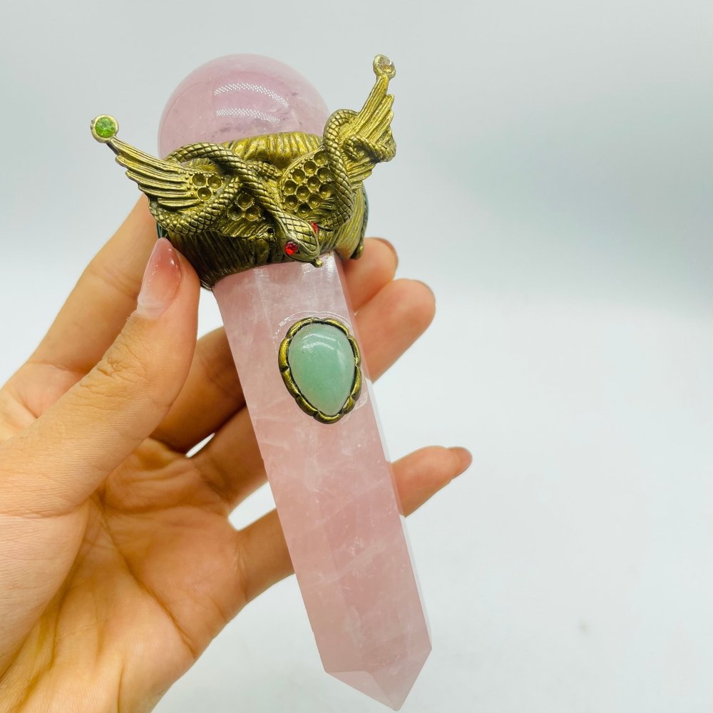 Rose Quartz Magic Wand Carving Crystal Wholesale -Wholesale Crystals