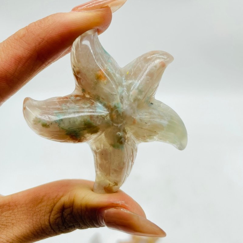 Sakura Flower Agate Starfish Carving Wholesale -Wholesale Crystals