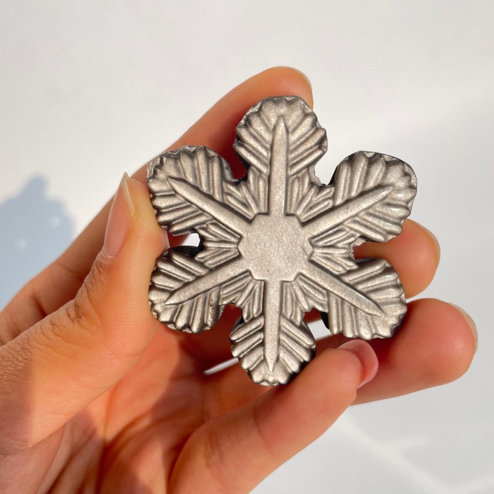 Silver Sheen Obsidian Snowflake Carving Wholesale -Wholesale Crystals