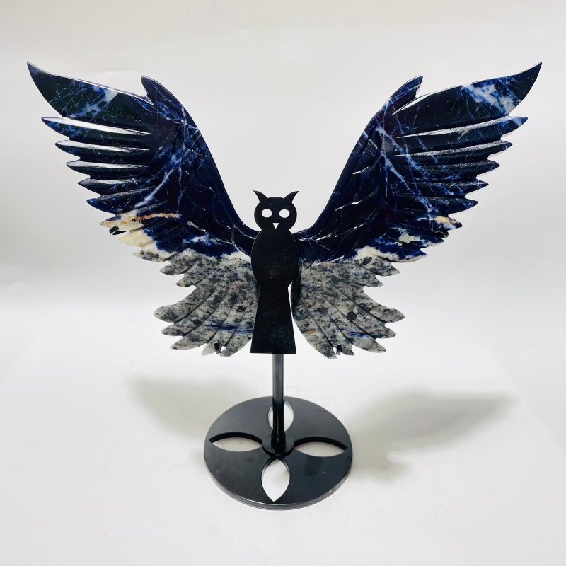 Sodalite Symmetry Wing Carving With Stand -Wholesale Crystals