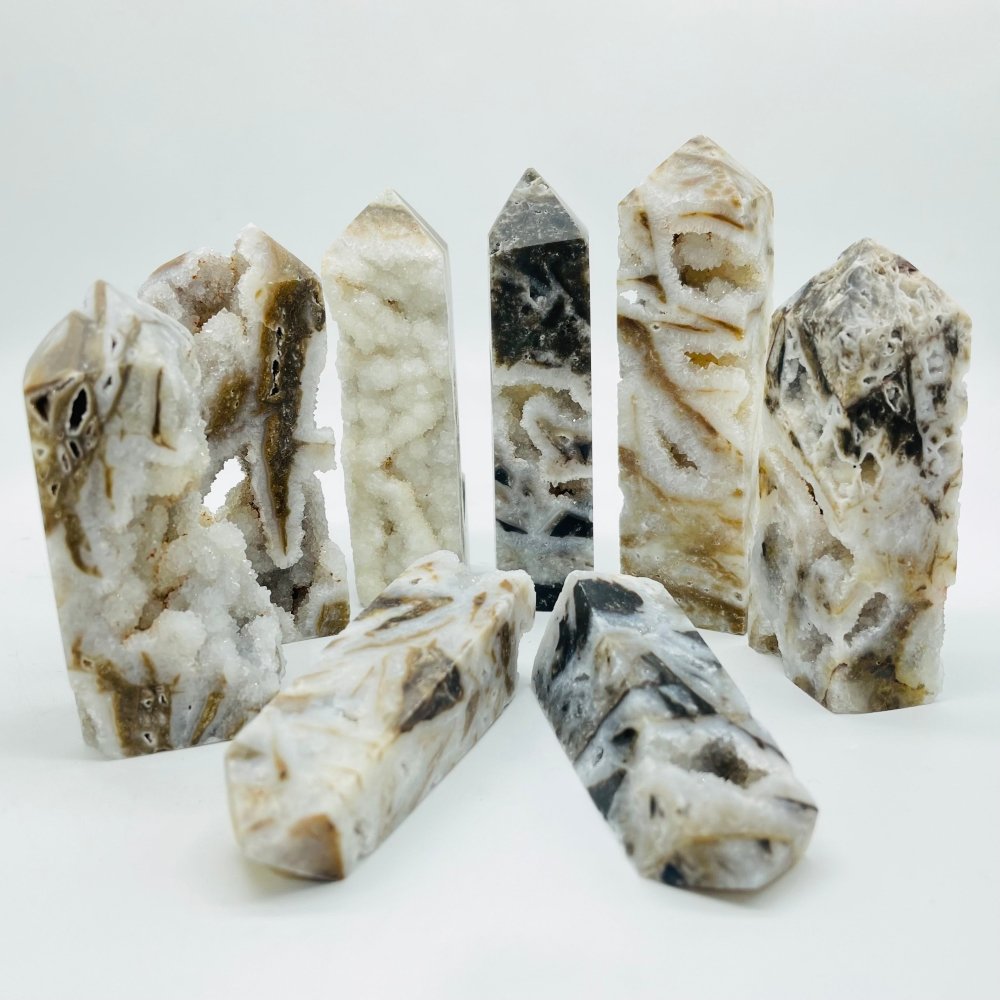 Sphalerite Geode Quartz Four-Sided Tower Point Wholesale -Wholesale Crystals