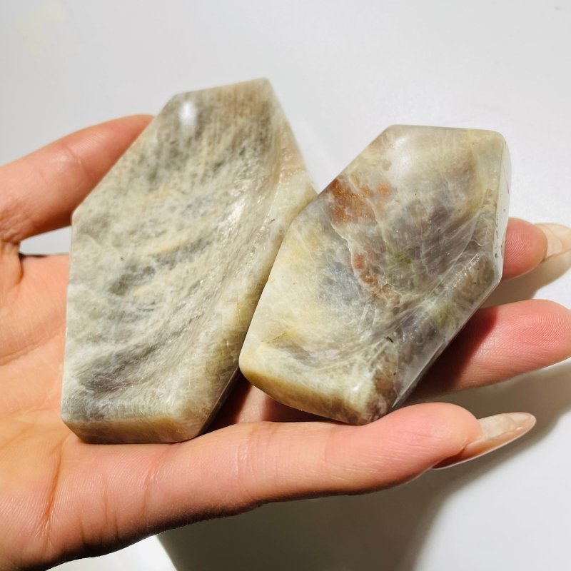 Sunstone Mixed Moonstone Coffin Carving Wholesale - Wholesale Crystals