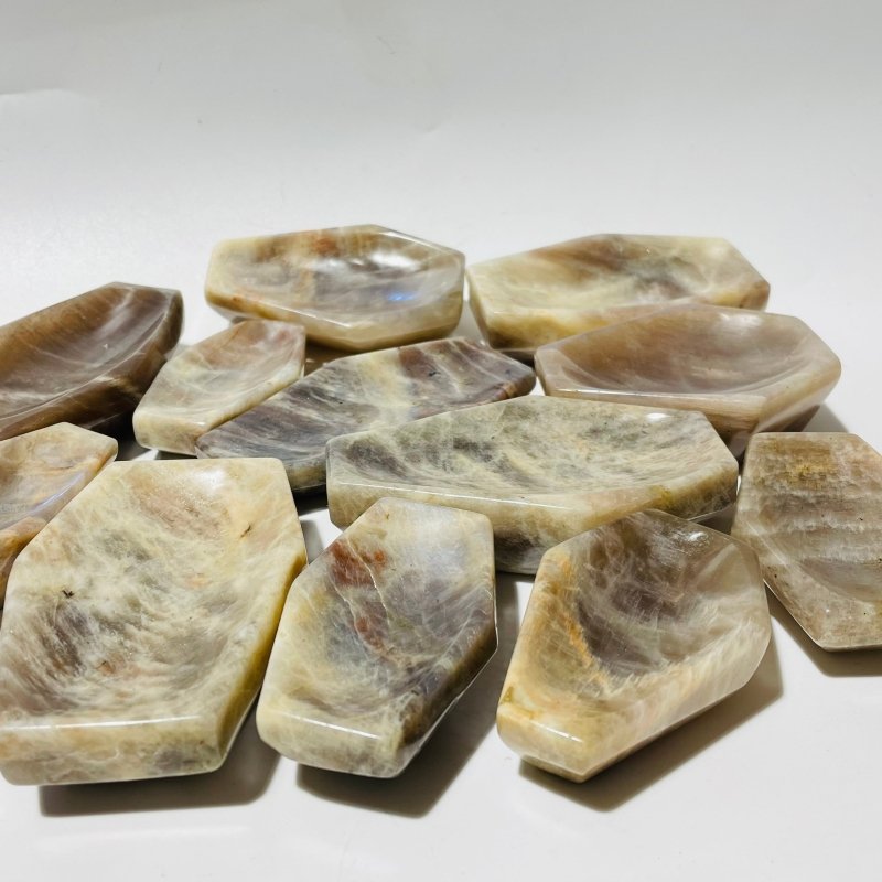 Sunstone Mixed Moonstone Coffin Carving Wholesale - Wholesale Crystals