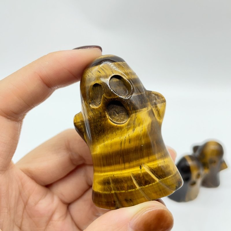 Tiger Eye Ghost Halloween Carving Wholesale -Wholesale Crystals