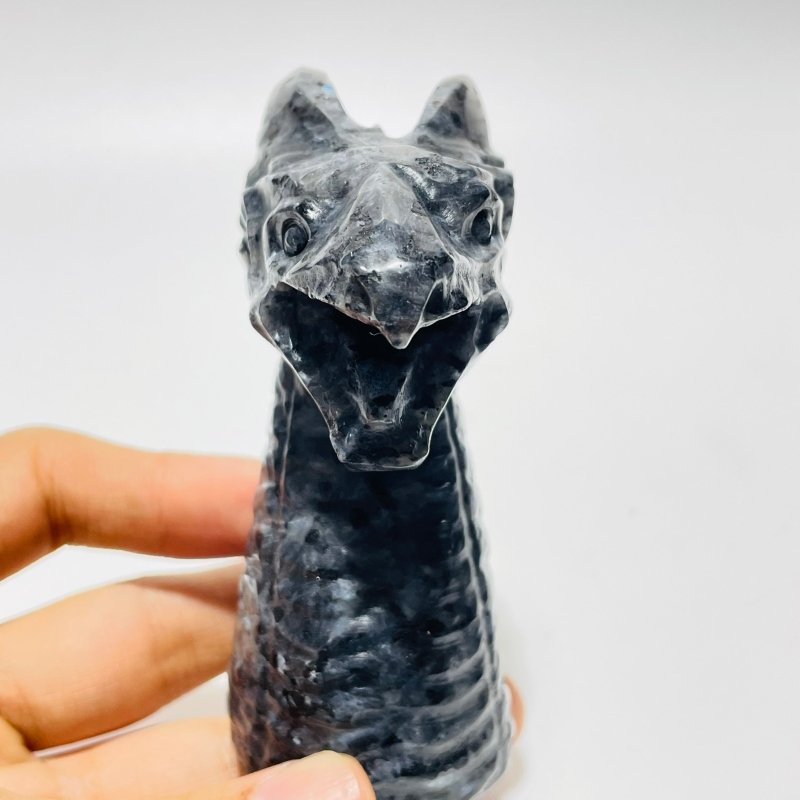 Unique Larvikite Stone Combination Dragon Carving Wholesale -Wholesale Crystals