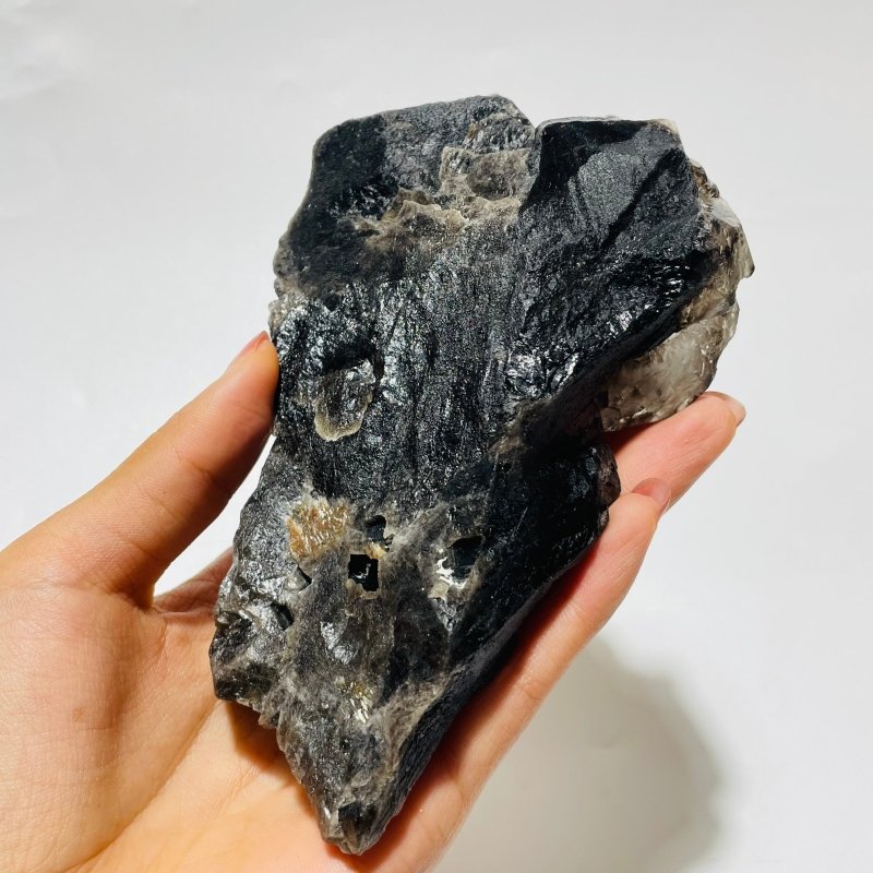 White Dry Quicksand Moving Bubble Enhydro Smoky Quartz Backbone Raw Quartz -Wholesale Crystals