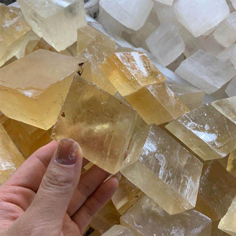 Yellow Honey and White Calcite Raw -Wholesale Crystals