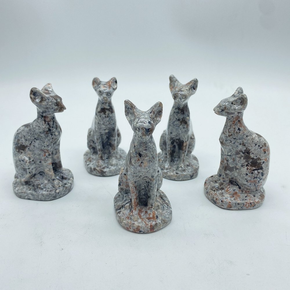 Yooperlite Stone Sphynx Hairless Cat Carving Animal Wholesale -Wholesale Crystals