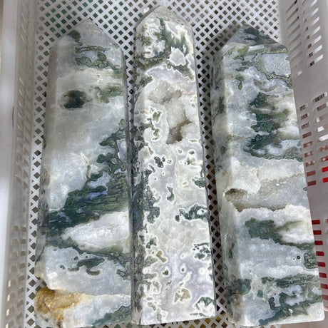 Large Moss Agate Tower - Seeking Wholesale Buyers - Crystals Wholesale USA