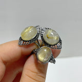 17 Pieces Golden Rutile Quartz Different Styles Ring
