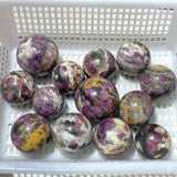 13 Pieces Pink Tourmaline Spheres Balls