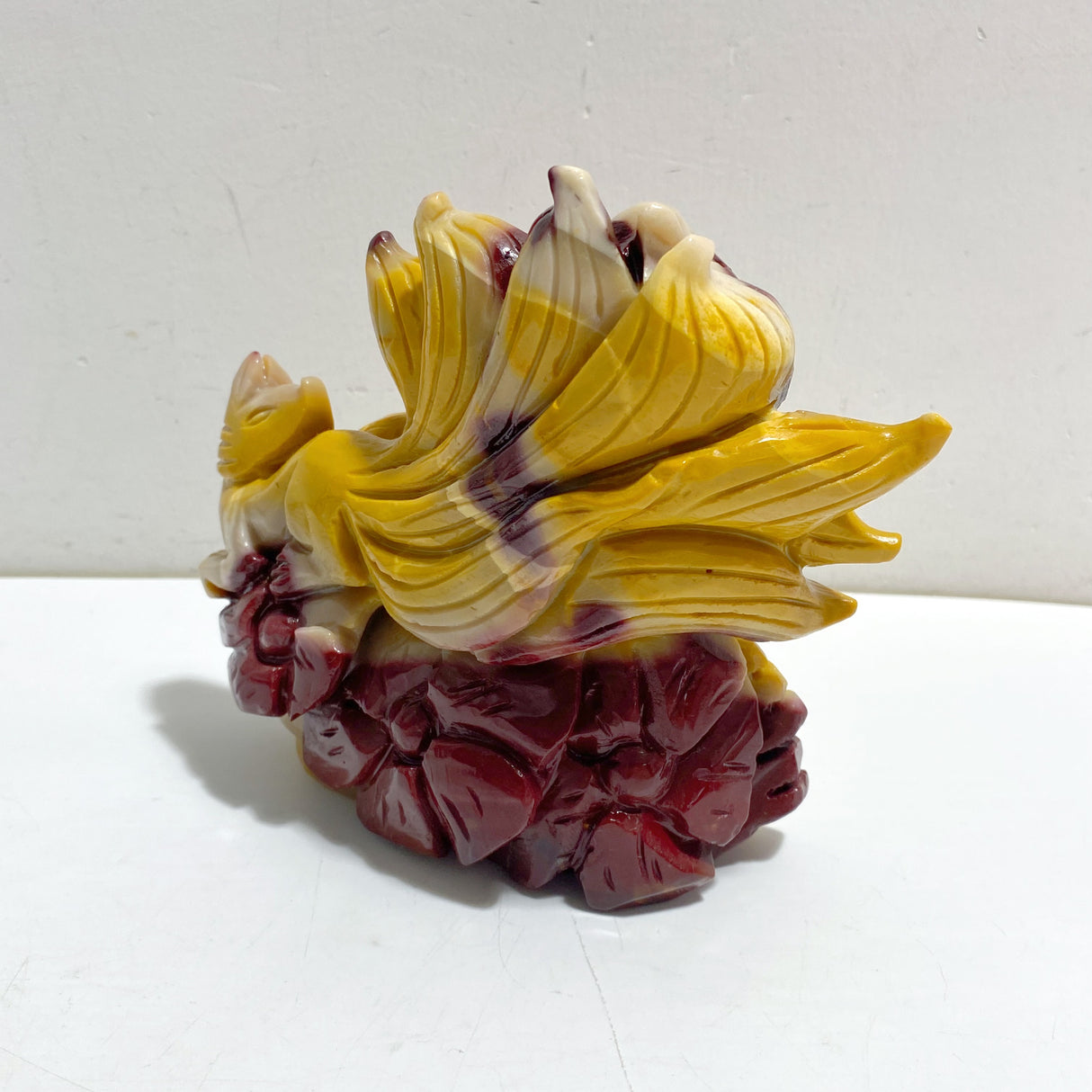 Unique Mookaite Nine-tailed Fox Carving #8