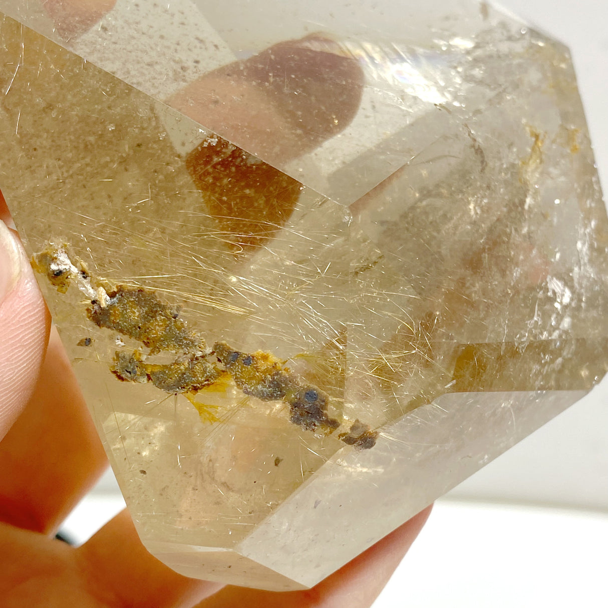 2 Pieces Rutile Quartz Crystal Free Form With Stand