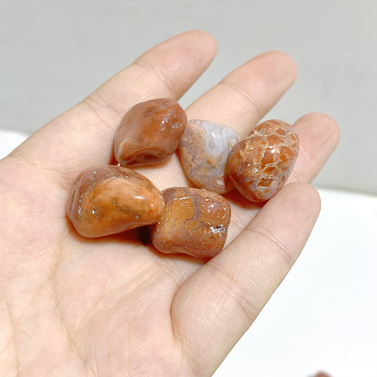Pink Agate Tumbled Wholesale