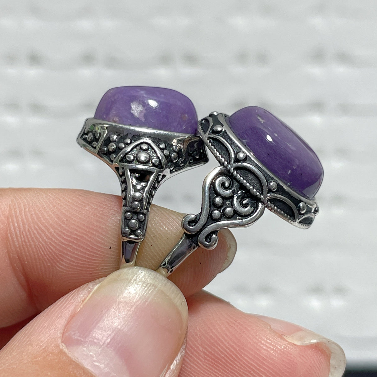 40 Pieces Charoite Different Styles Ring #6