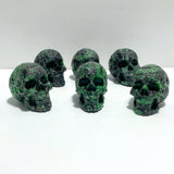 6 Pieces Ruby Zoisite Skull Carving