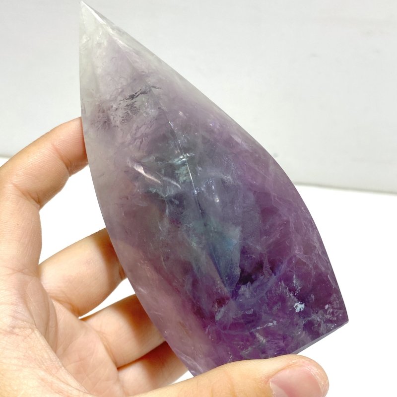 10 Pieces High Quality Large Rainbow Fluorite Flame Mixed Color - Wholesale Crystals