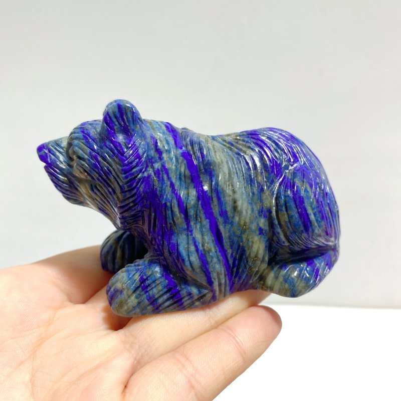 10 Pieces Lapis Lazuli Bear Carving - Wholesale Crystals
