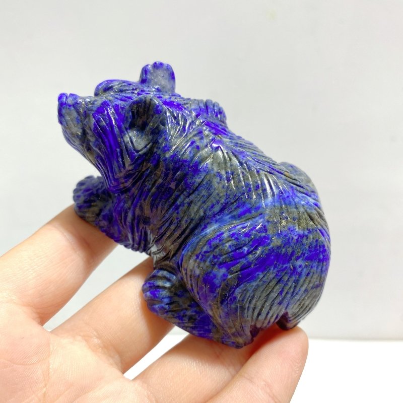 10 Pieces Lapis Lazuli Bear Carving - Wholesale Crystals