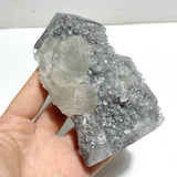 11 Pieces Black Clear Quartz Cluster Raw Side Point Tower - Wholesale Crystals