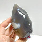 11 Pieces Black Orca Agate Flame Carving 4 - Wholesale Crystals