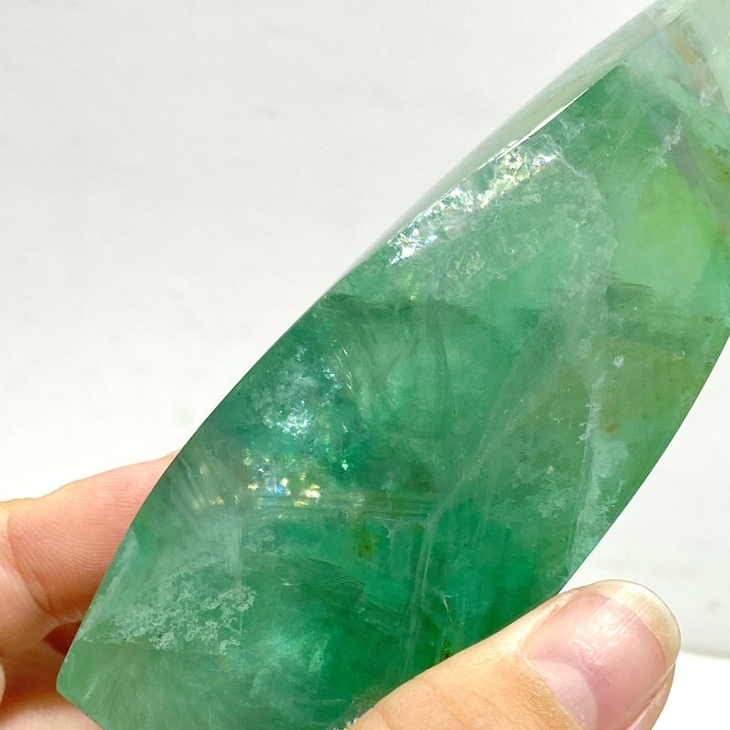 11 Pieces Large Rainbow Fluorite Mixed Color Flame High Quality - Wholesale Crystals
