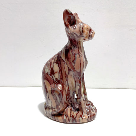 3 Pieces China Red Stone Cat Carving