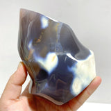 12 Pieces Black Orca Agate Flame Carving 1 - Wholesale Crystals