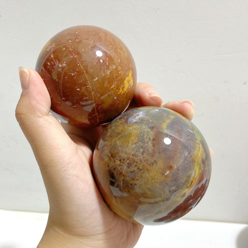 12 Pieces Colourful Ocean Jasper Sphere Ball -Wholesale Crystals