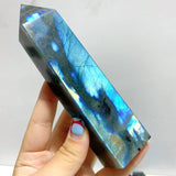 12 Pieces Flash Labradorite Four - Sided Point - Wholesale Crystals